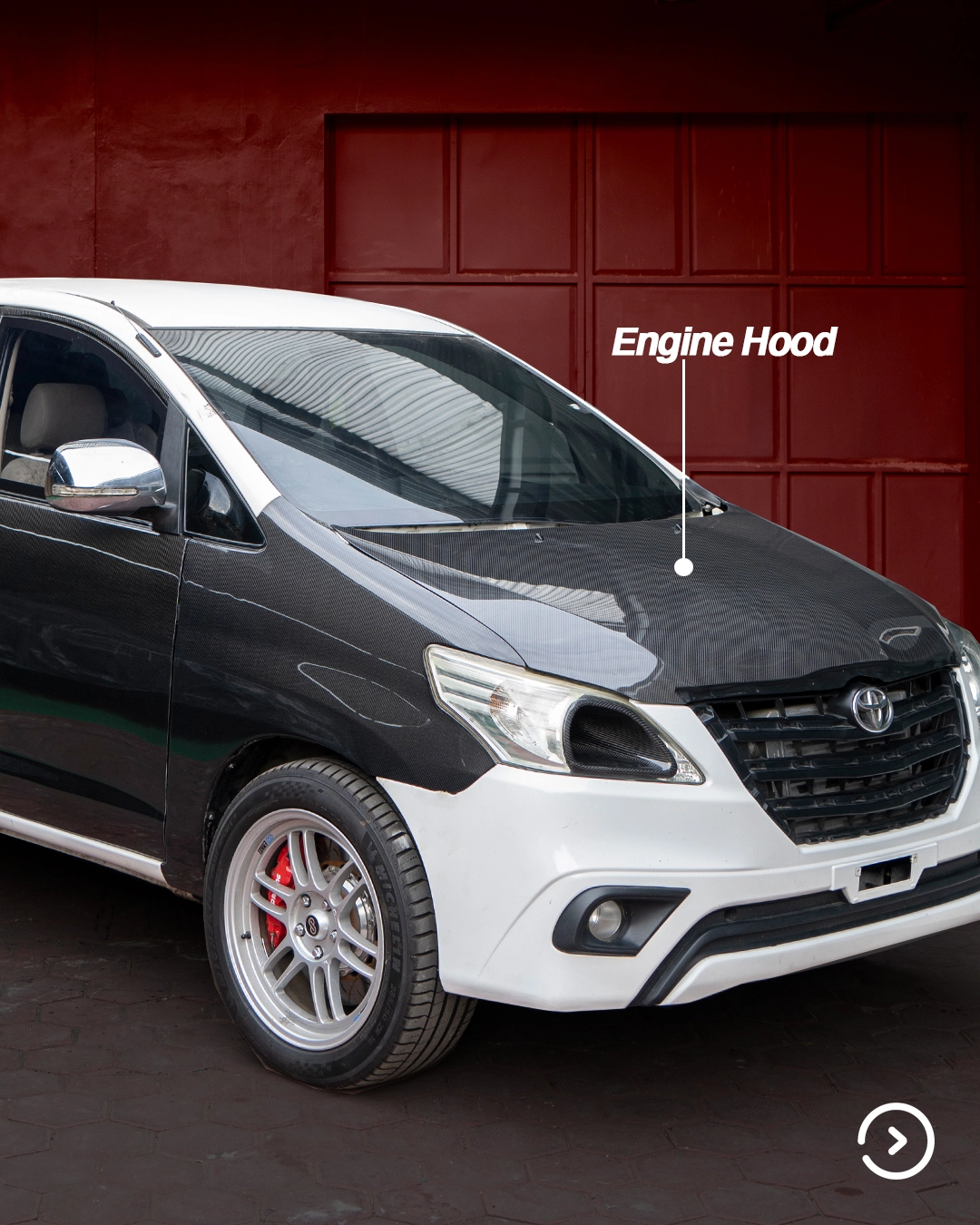 kap mesin carbon innova