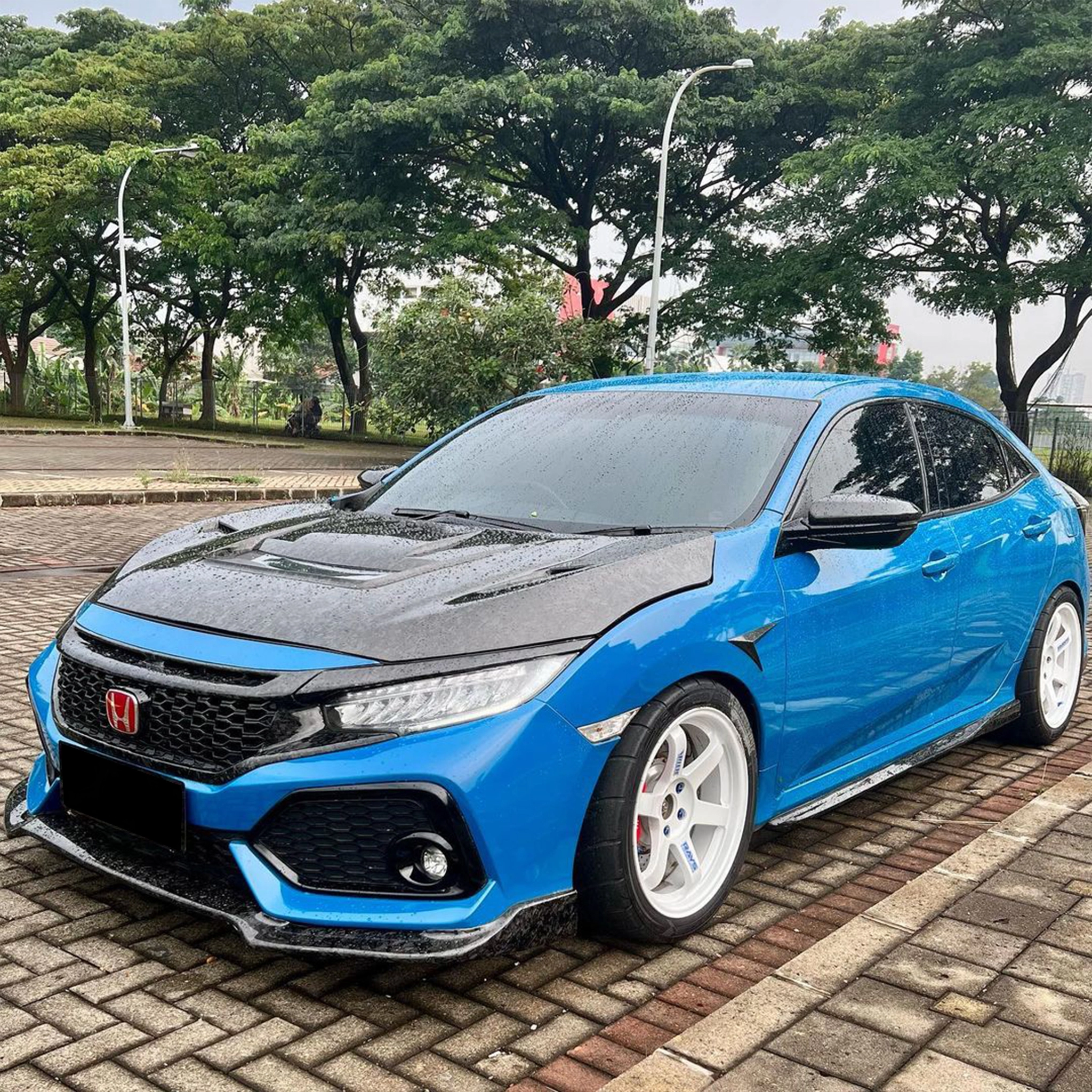 KAP CIVIC TURBO HOOD VARIS FORGED PHOTO kap mesin civic turbo