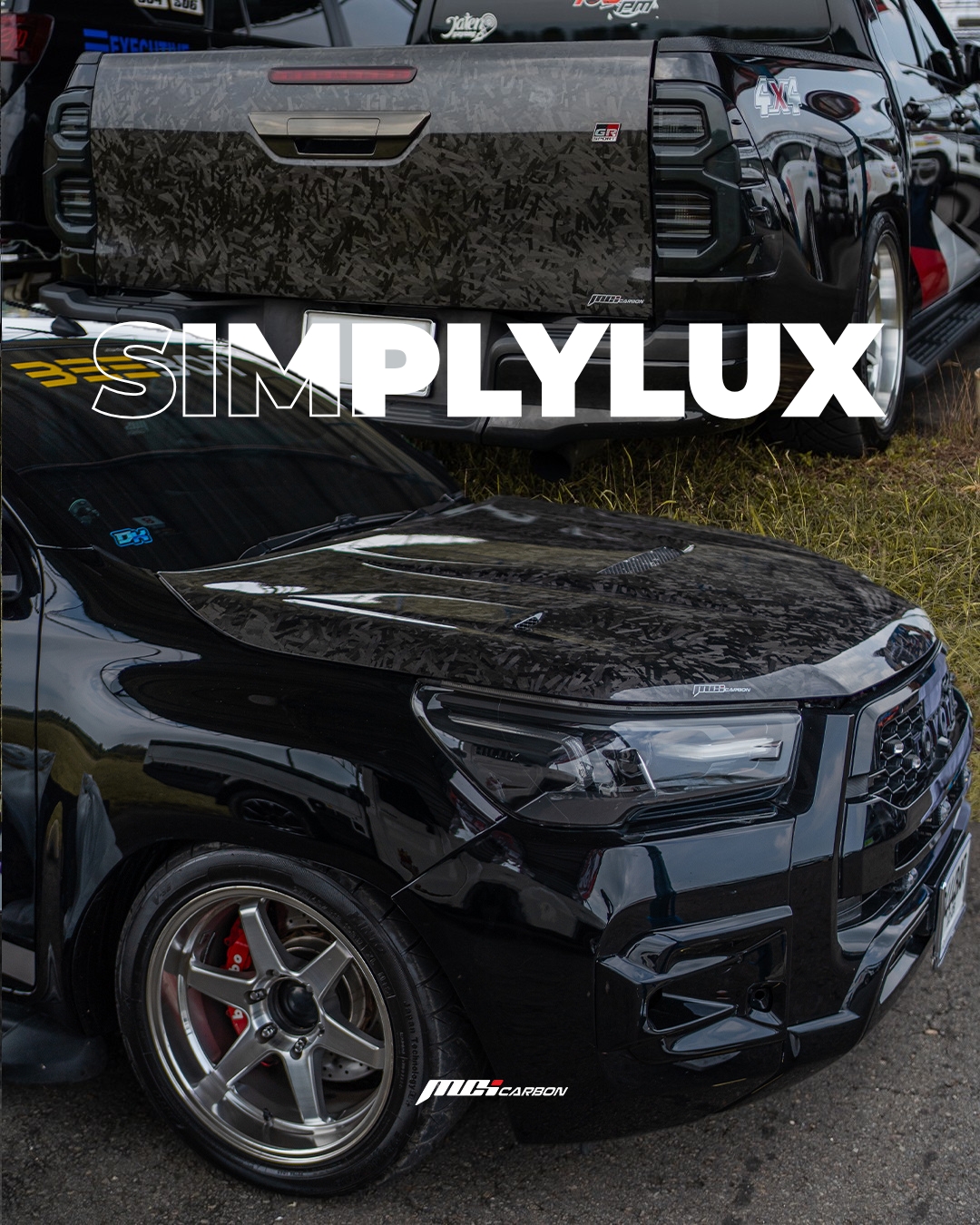 kap mesin hilux karbon