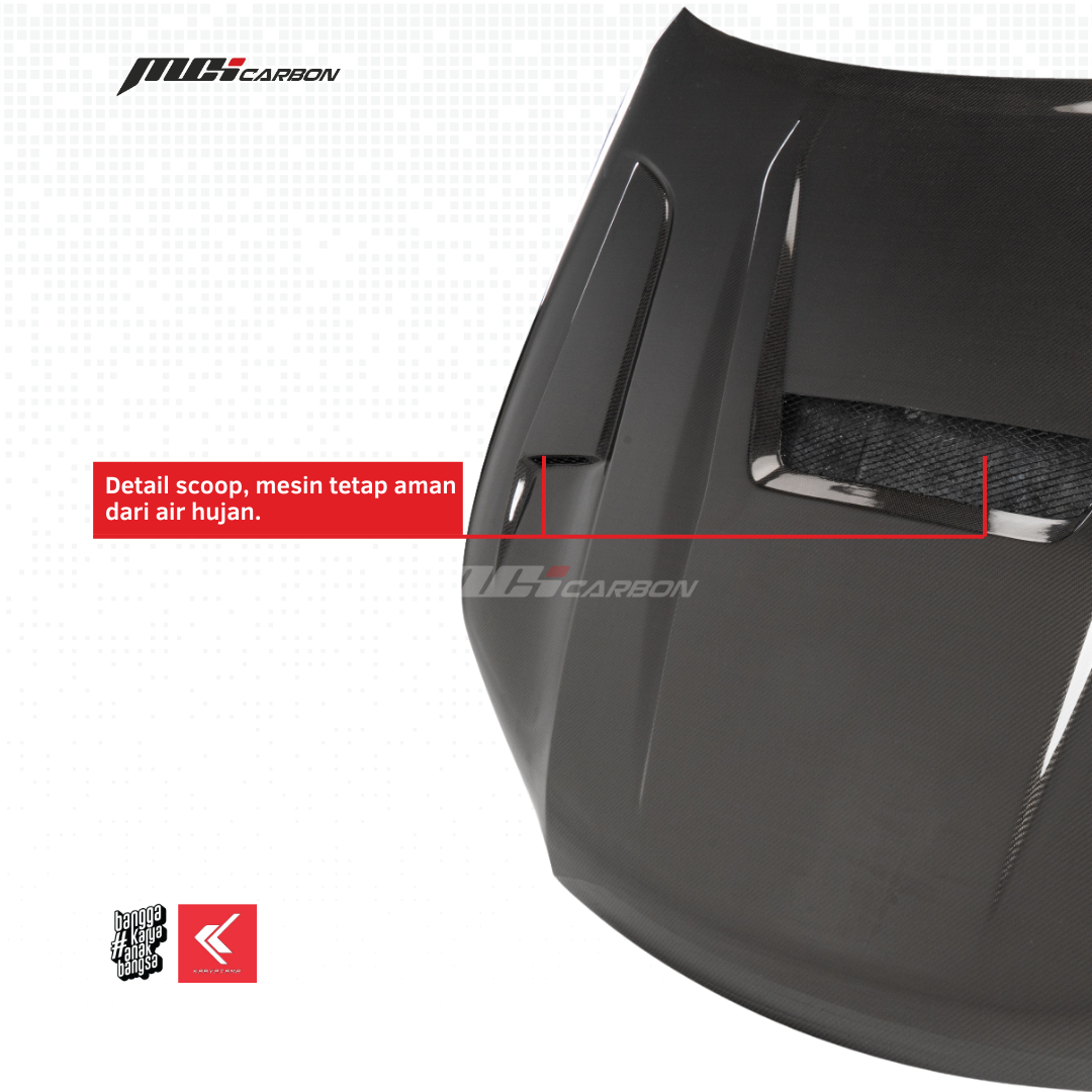 Kap mesin hilux carbon