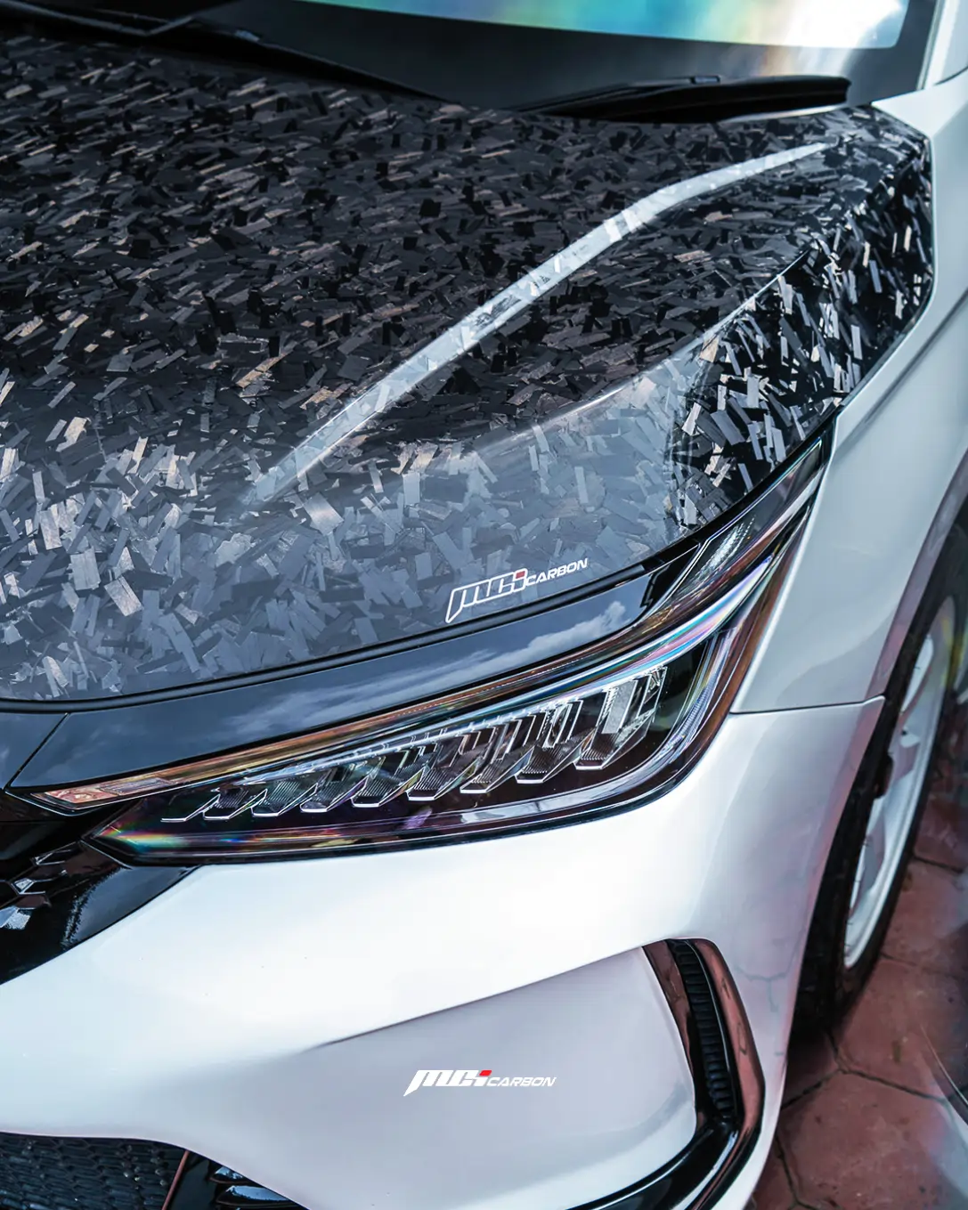 Carbon part untuk kap mesin atau engine cap honda city hatchback 2021 - 2025 model GS
